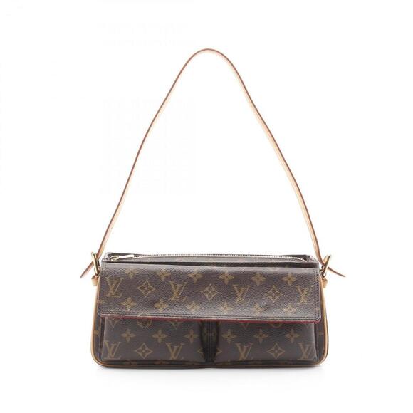 LOUIS VUITTON Brown Monogram Leather Shoulder Bag - Picture 1 of 11